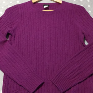 J. Crew cable knit wool sweater size small
